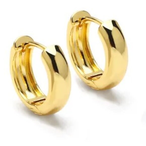 Copper 18k Gold Plated Earrings - Picture 1 of 2
